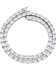 retangle radiant cut diamond tennis link necklace chain diamond white gold travis rapper hip hop jewelery jewelers celebrity