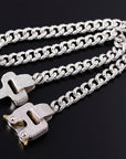 iced encrusted cobra buckle cuban links chain necklace ALYX hero ASAP ROCKY KANYE WEST KID CUDI TRAVIS SCOTT