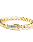 Emerald-Cut Diamond Eternity Line Tennis Bracelet in white gold travis scott