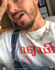 EYEFUNNY cross smiling face pendant necklace chain diamond vvs アイファニー POGGY KIM JONES VIRGIL JBALVIN