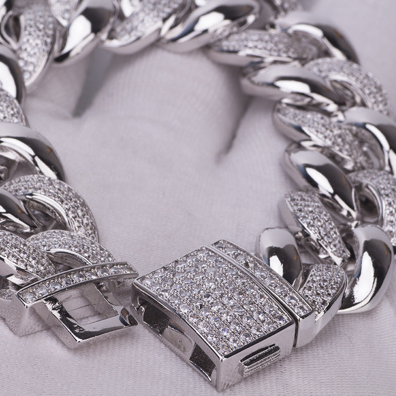 19MM Miami cuban link chain bracelet as seen on LIL UZI VERT special clasp gold vvs diamond