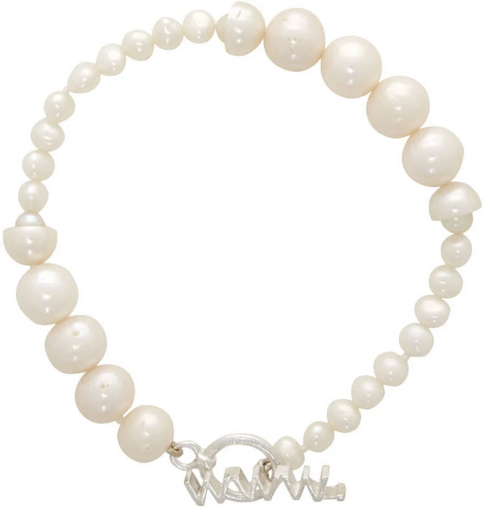 WILL SHOTT Split-Pearl Bracelet black agate pearl will shott willshott.com NYC