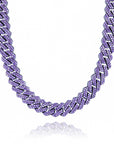 14mm curb cuban link necklace chain two row diamond purple black gold haze trap liluzivert drake travis scott shopgld diamond ifandco icebox jewelry hip hop rappers
