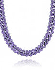 14mm curb cuban link necklace chain two row diamond purple black gold haze trap liluzivert drake travis scott shopgld diamond ifandco icebox jewelry hip hop rappers