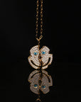 EYEFUNNY broken smiling face pendant necklace chain diamond vvs アイファニー POGGY KIM JONES VIRGIL JBALVIN