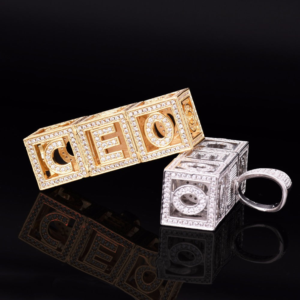 affordable hip hop custom jeweler iced out baby block letter pendant necklace chain shopgld