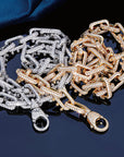 Playboi Carti spiked links necklace cuban link fully iced diamond vvs vlone asap rocky