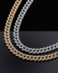 Fully iced 3D Bubble 10mm diamond cuban link necklace chain Yellow Gold high end fine jewelry ifandco jewelers travis scott