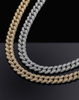 Fully iced 3D Bubble 10mm diamond cuban link necklace chain Yellow Gold high end fine jewelry ifandco jewelers travis scott