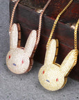 Custom bad bunny pendant & necklace free chain jbalvin drake music video diamond