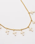 EYEFUNNY cross smiling face pendant necklace chain diamond vvs アイファニー POGGY KIM JONES VIRGIL JBALVIN
