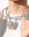 ifnandco custom hello kitty diamond pendant necklace chain iced out ben baller