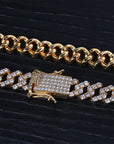 10mm curb cuban link chain necklace vvs diamond kanye west travis scott