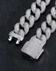 18mm rounded bubble cuban links necklace/bracelet chain 3D diamons vvs ifandco shopgld