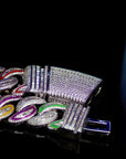 20mm glow in the dark enamel cuban link necklace chain as seen on Travis Scott Melted Utopia dream