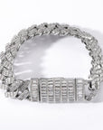17mm fully iced baguette diamond cuban link necklace chain White Gold yellow gold asap rocky playboi carti lil uzi vert hip hop jewelry custom made