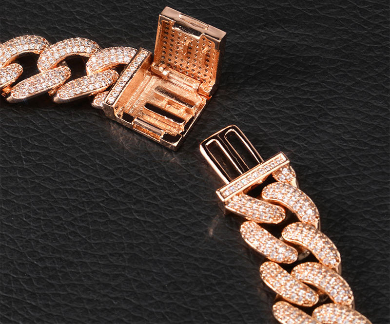14mm cuban link fully iced micro pave diamond travis scott playboi carti asap rocky ian connor vlone vvs