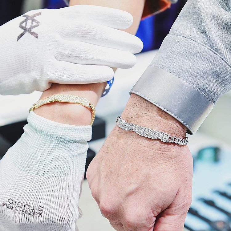 EYEFUNNY DANIEL ARSHAM broken id braclet pendant necklace chain diamond vvs アイファニー POGGY KIM JONES VIRGIL JBALVIN