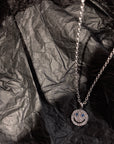 eyefunny smiling face thunder pendant necklace chain diamond jbalvin kim jones clot virgil offwhite
