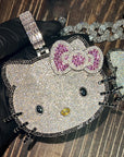 ifnandco custom hello kitty diamond pendant necklace chain iced out ben baller