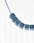 baby block letter custom necklace chain choker jesus is king kanye west rhude virgil off white