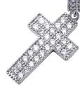 Dangling cross hoop earrings fully iced diamond ifandco shopgld