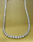 harry winston Tennis Necklace diamond 925 silver white gold diamonds