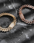 curb cuban link 14mm necklace bracelet chain fully iced custom clasp diamond ifandco