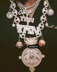 Migo yung rich nation logo pendant necklace chain vvs diamond offset quavo takeoff ifandco custom jewelry
