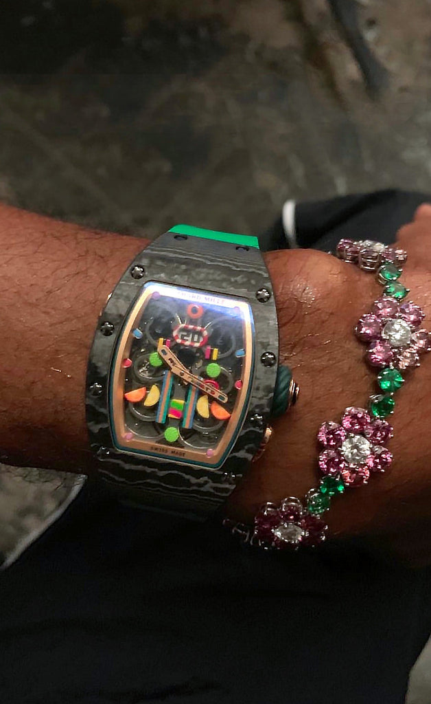 frank kandi man blonde Ocean instagram flower bracelet diamond rave bracelet daisy