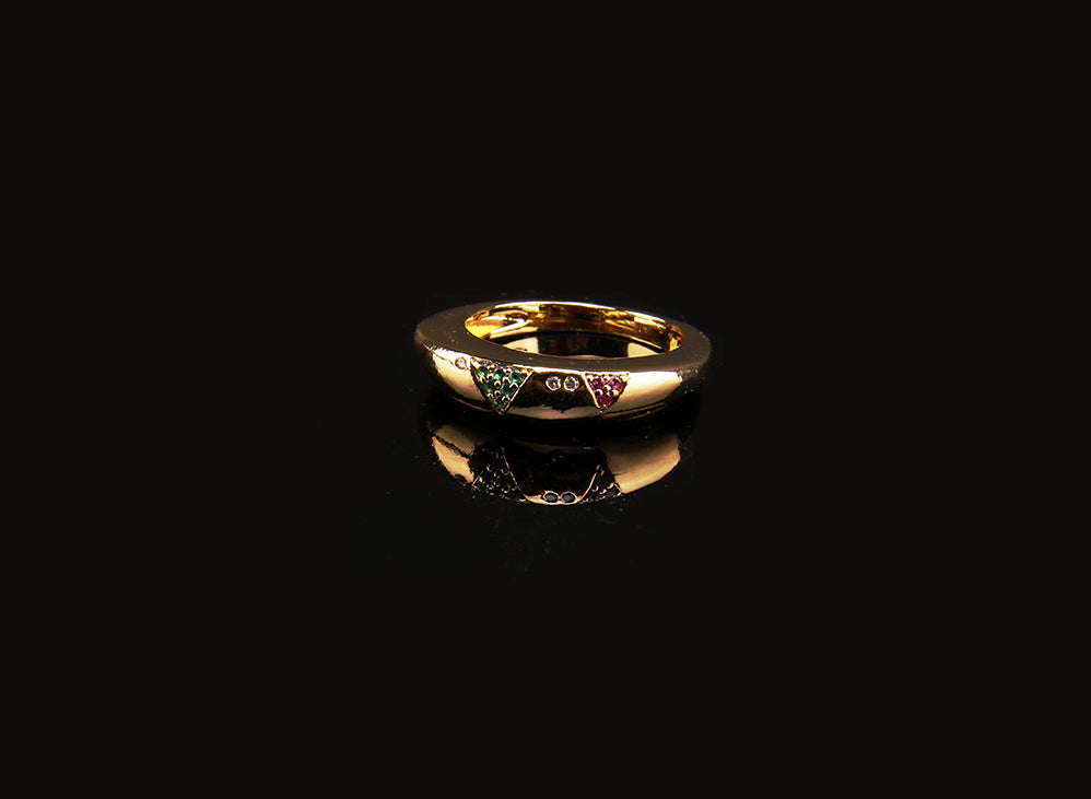 hamburger ring as seen on Nigo in multicolored vvs diamond ifandco