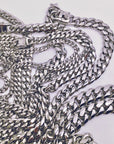 Plain Cuban link chain - White Gold
