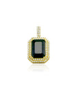 gemstone pendant necklace chain ifandco affordable hip hop jewelry