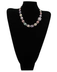Iced out gucci link single row 13mm necklace/bracelet chain multicolored