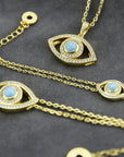 Evil eye pendant necklace chain