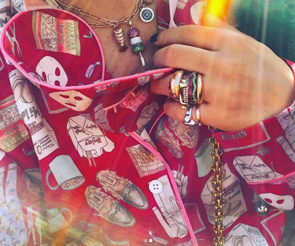 hamburger rings as seen on Nigo in multicolored vvs diamond ifandco