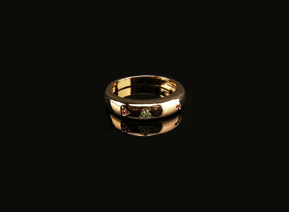 hamburger ring as seen on Nigo in multicolored vvs diamond ifandco