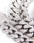 Cuban link chain 13mm fully iced with custom clasp ifandco icebox