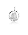 Mirco Virgin Mary MEDALLION ifandco pendant necklace free chain hip hop