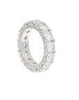 Round stone fully iced out ring diamond eternity affordable high end ring jewelry