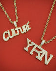 Migo yung rich nation culture YRN pendant necklace chain vvs diamond offset quavo takeoff ifandco custom jewelry
