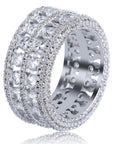 Round stone Majestic Ring fully iced out ring diamond eternity affordable high end ring jewelry