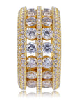 Round stone Majestic Ring fully iced out ring diamond eternity affordable high end ring jewelry