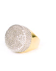 iced out ring diamond micro pave vvs yellow gold affordable hip hop jewelry