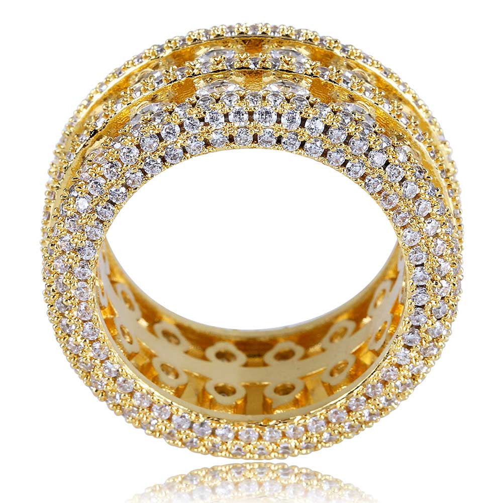 Round stone Majestic Ring fully iced out ring diamond eternity affordable high end ring jewelry