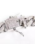 Cuban link chain 13mm fully iced with custom clasp ifandco icebox
