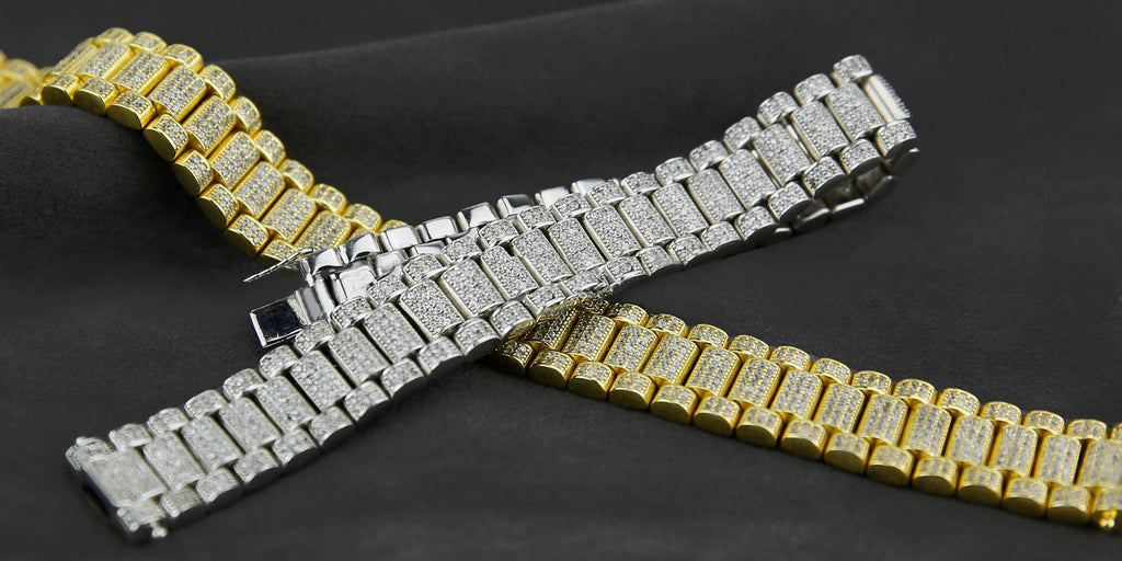 Iced out Presidential bracelet Gold
