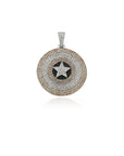 Captain America shield pendant necklace chain ifandco diamond