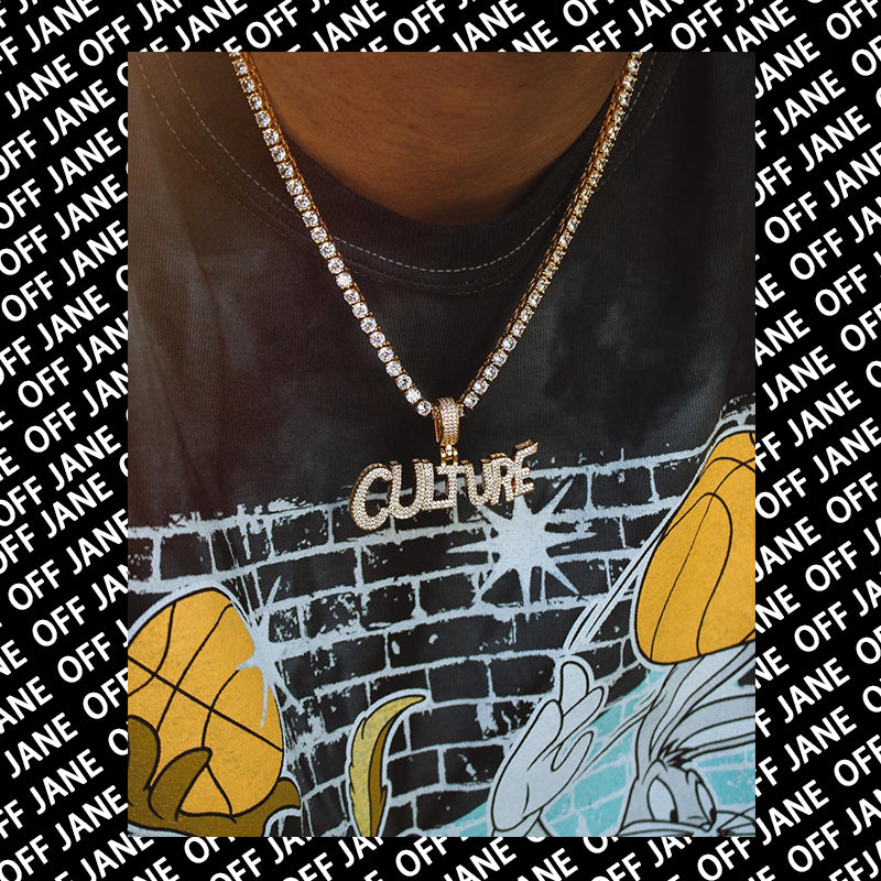Migo yung rich nation culture YRN pendant necklace chain vvs diamond offset quavo takeoff ifandco custom jewelry
