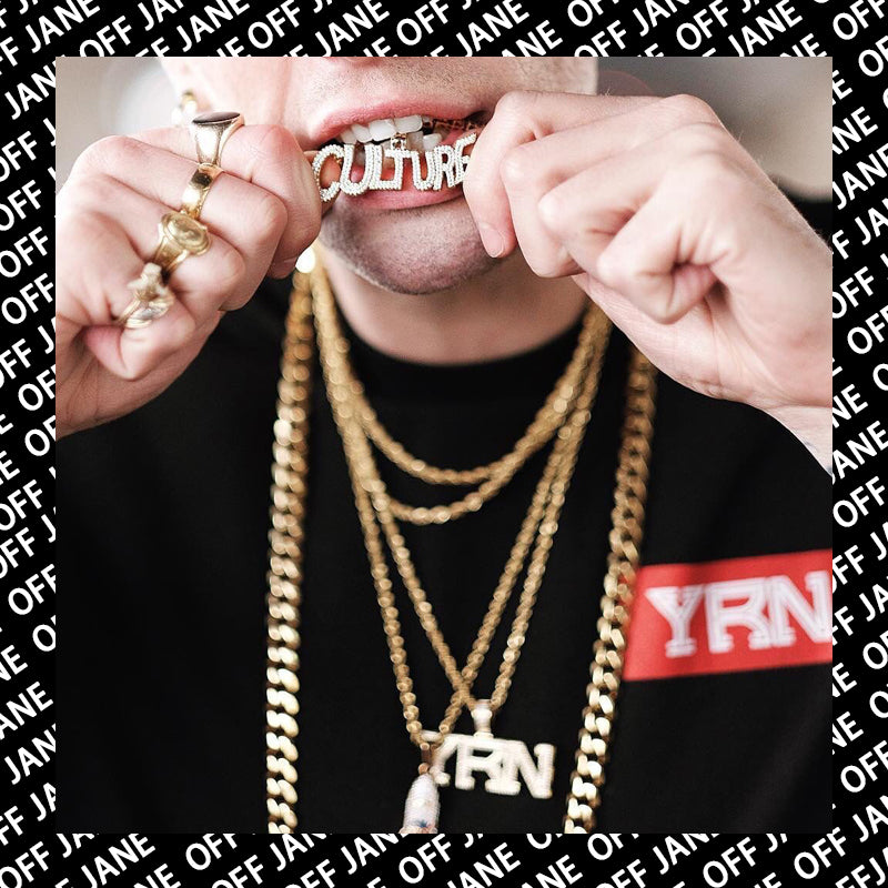 Migo yung rich nation culture YRN pendant necklace chain vvs diamond offset quavo takeoff ifandco custom jewelry